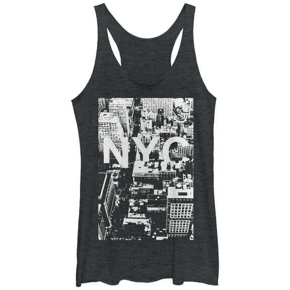 Women's Lost Gods New York City  Racerback Tank Top Black Heather X Large