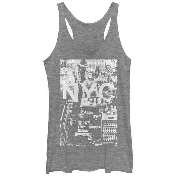 Women's Lost Gods New York City  Racerback Tank Top Gray Heather Small