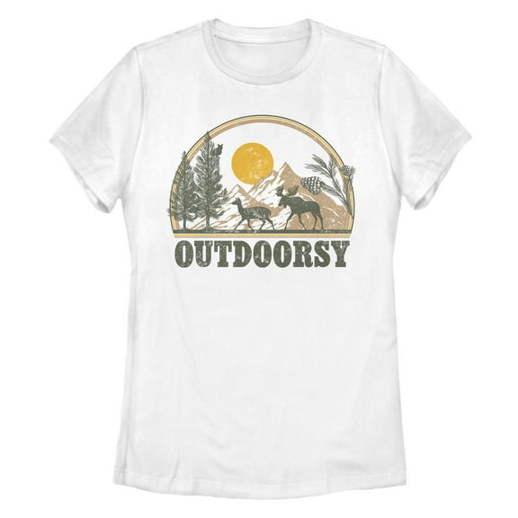 Women's Lost Gods Outdoorsy Landscape  Graphic T-Shirt