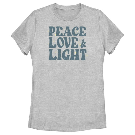Women's Lost Gods Peace Love And Light Graphic T-Shirt