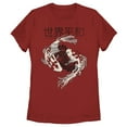thumbnail image 1 of Women's Lost Gods Peaceful Koi Fish Graphic Tee Red Medium, 1 of 3