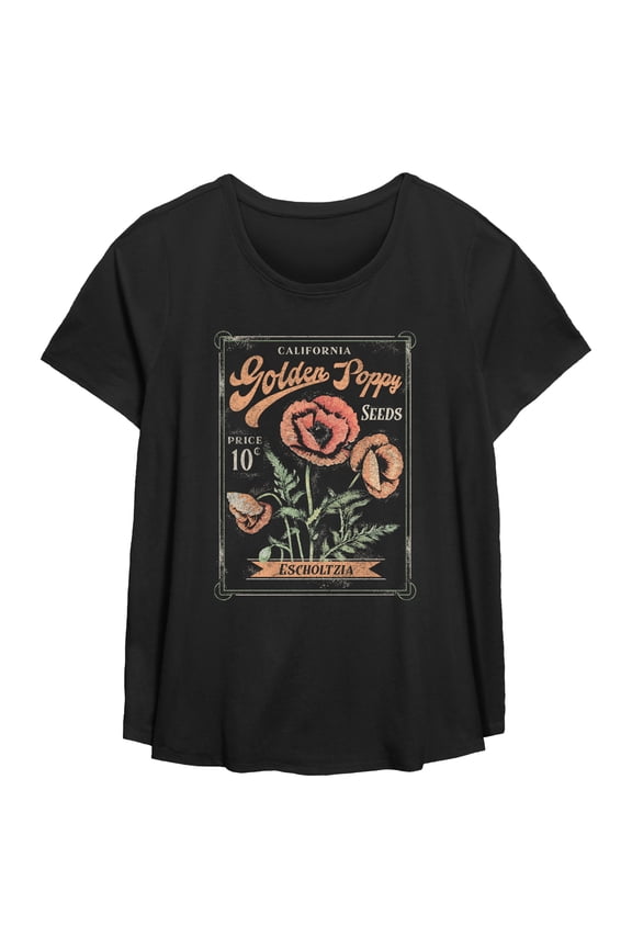 Women's Lost Gods Poppy Seeds Packet Graphic T-Shirt