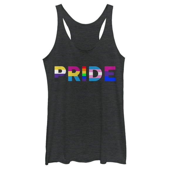 Women's Lost Gods Pride Flags  Racerback Tank Top Black Heather Small