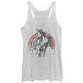 thumbnail image 1 of Women's Lost Gods Rainbow Horse  Racerback Tank Top White Heather Small, 1 of 3