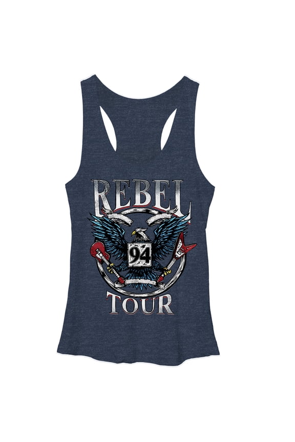 Women's Lost Gods Rebel Tour Racerback Tank Top Navy Heather X Large