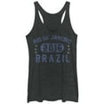 thumbnail image 1 of Women's Lost Gods Rio De Janeiro Brazil 2016  Racerback Tank Top Black Heather Small, 1 of 3