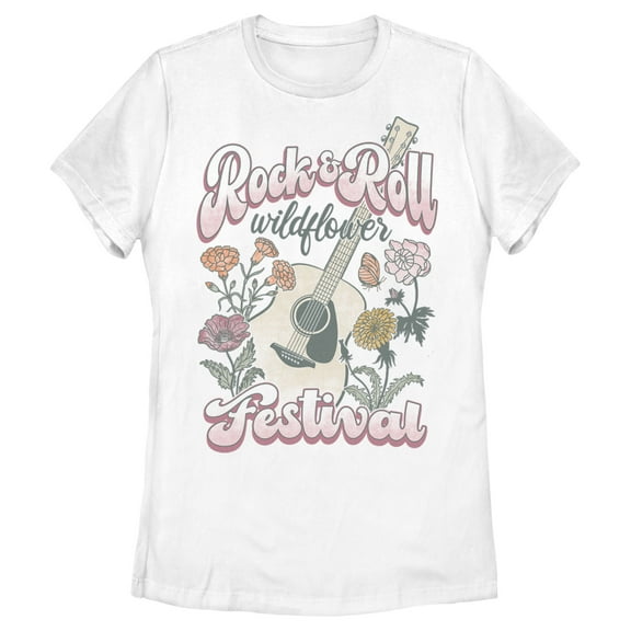Women's Lost Gods Rock And Roll Wildflower Fest  Graphic T-Shirt