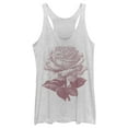 thumbnail image 1 of Women's Lost Gods Rose Sketch  Racerback Tank Top White Heather Large, 1 of 4