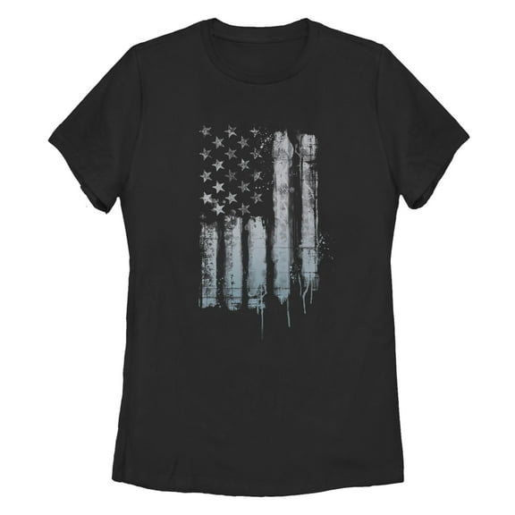 Women's Lost Gods Rustic American Flag  Graphic T-Shirt