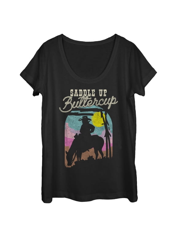Women's Lost Gods Saddle Up Buttercup Scoop Neck Black X Large