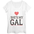 thumbnail image 1 of Women's Lost Gods She's My Gal  Scoop Neck White 2X Large, 1 of 3