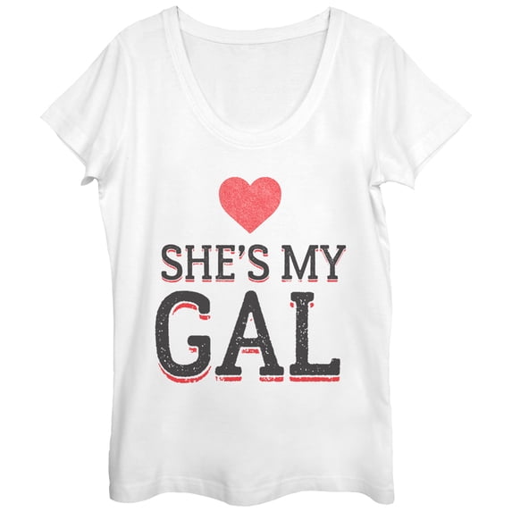 Women's Lost Gods She's My Gal Scoop Neck White 2X Large