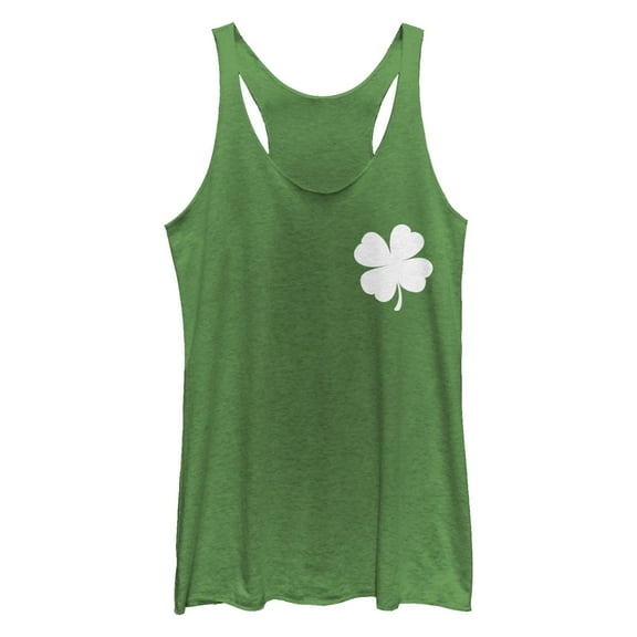 Women's Lost Gods Small Shamrock  Racerback Tank Top