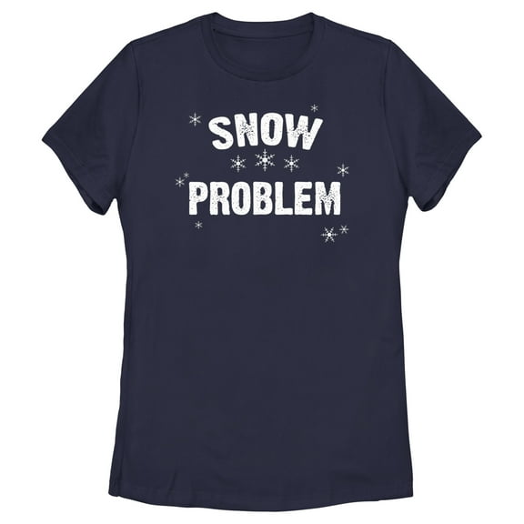 Women's Lost Gods Snow Problem Graphic Tee Navy Blue Small