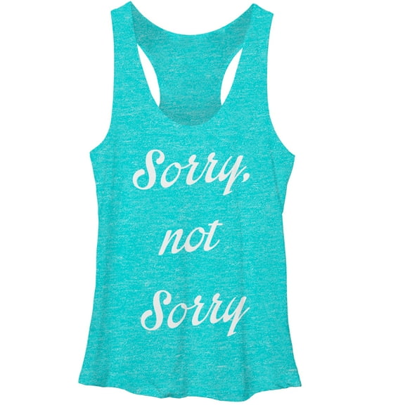 Women's Lost Gods Sorry Not Sorry Racerback Tank Top Tahiti Blue X Large