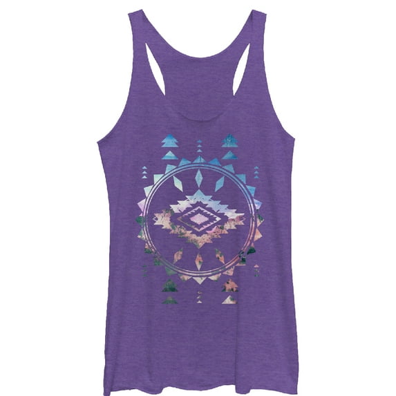 Women's Lost Gods Southwest Print Racerback Tank Top Purple Heather Large