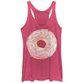 thumbnail image 1 of Women's Lost Gods Sprinkle Doughnut Racerback Tank Top Pink Heather Large, 1 of 3
