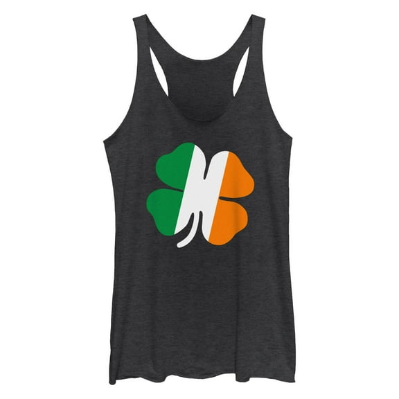 Women's Lost Gods St. Patrick's Day Irish Pride Clover  Racerback Tank Top