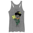thumbnail image 1 of Women's Lost Gods St. Patrick's Day Leprechaun Greetings  Racerback Tank Top Gray Heather X Large, 1 of 4