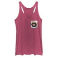 thumbnail image 1 of Women's Lost Gods St. Patrick's Day Rainbow Pocket of Gold Racerback Tank Top Pink Heather 2X Large, 1 of 4