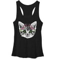 thumbnail image 1 of Women's Lost Gods Sugar Skull Kitten Racerback Tank Top Black Heather Medium, 1 of 3