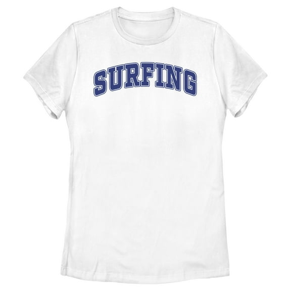 Women's Lost Gods Surfing Collegiate Blue  Graphic T-Shirt