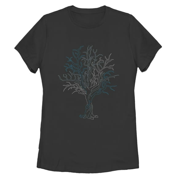 Women's Lost Gods Tree Stitch Print  Graphic Tee Black Small