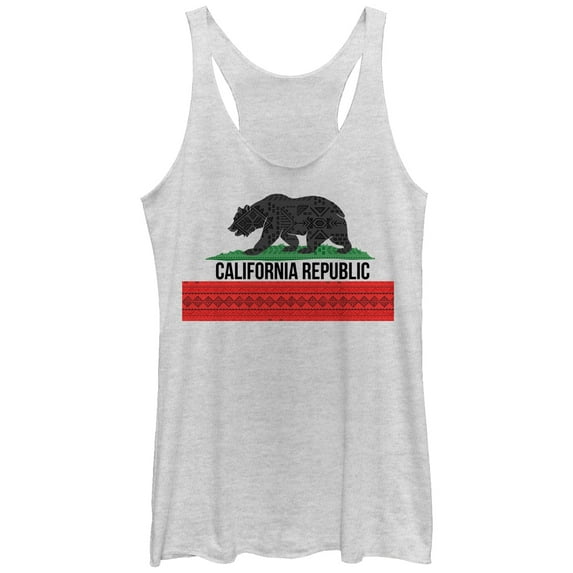 Women's Lost Gods Southwestern Print California Flag Racerback Tank Top