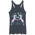 thumbnail image 1 of Women's Lost Gods Two Moon Unicorn Racerback Tank Top Navy Blue Heather X Large, 1 of 3