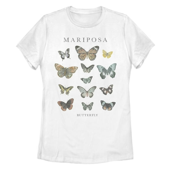 Women's Lost Gods Types Of Mariposas  Graphic T-Shirt