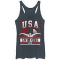 thumbnail image 1 of Women's Lost Gods USA Swimming 2012 Racerback Tank Top Navy Blue Heather Small, 1 of 3