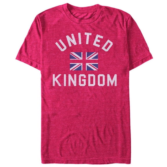 Women's Lost Gods United Kingdom Union Jack Boyfriend Graphic Tee Red Heather Large