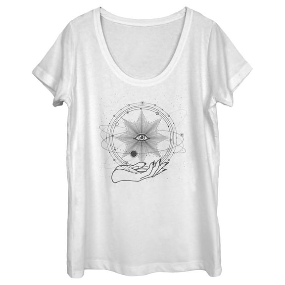 Women's Lost Gods Universe in the Hand Graphic Tee White Small