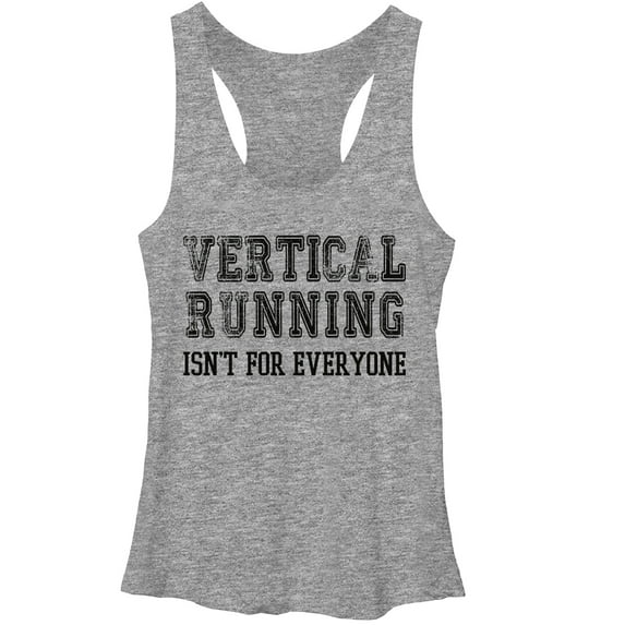Women's Lost Gods Vertical Running Racerback Tank Top Gray Heather Large