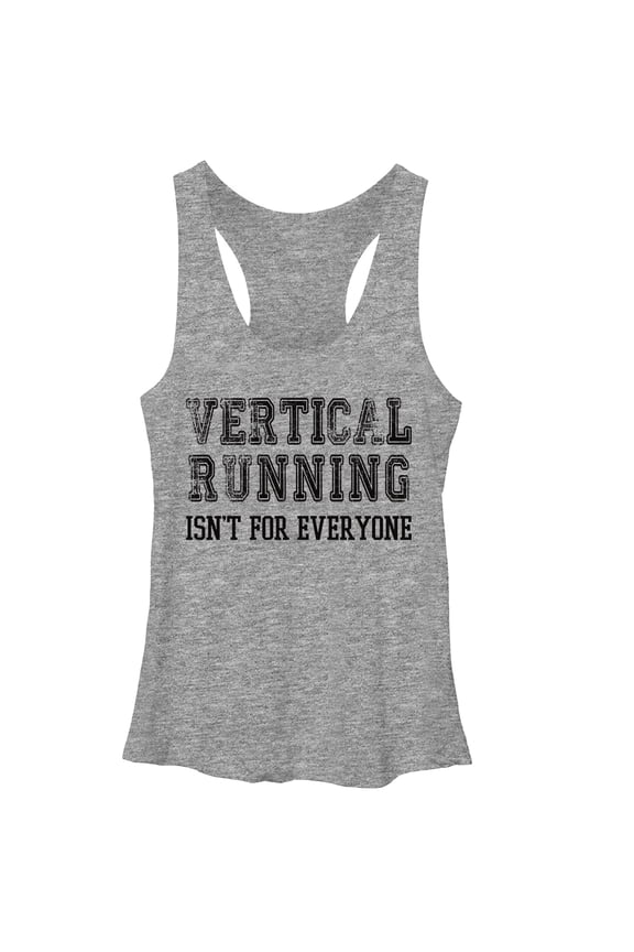 Women's Lost Gods Vertical Running  Racerback Tank Top Gray Heather X Large