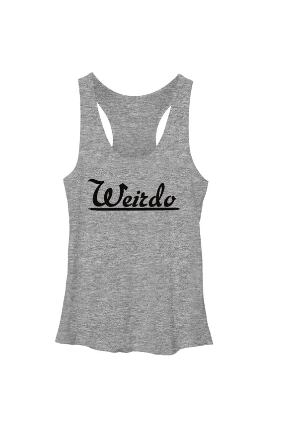 Women's Lost Gods Weirdo Racerback Tank Top Gray Heather Medium