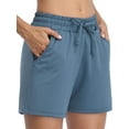 thumbnail image 1 of Women's Lounge Running Shorts Elastic Waist Gym Athletic Shorts with Pockets, 1 of 6