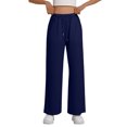 thumbnail image 1 of Women's Lounge Sweatpants Women Cargo Pants with Pockets Womens Wide Leg Sweatpants Cargo Pants Women Plus Size Stretchy Work Pants Hiking Cargo Pants Women Navy 2XL, 1 of 7