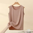 thumbnail image 1 of Women's Loungewear Set Solid Colored Sleeveless Loose innerwear Base Shirt Home Pajamas Coffee 4Xl, 1 of 4