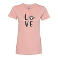 thumbnail image 1 of Women's Love Coffee Ladies Short Sleeve T-shirt-Desert Pink-xs, 1 of 4