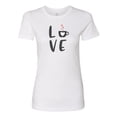 thumbnail image 1 of Women's Love Coffee Ladies Short Sleeve T-shirt-White-small, 1 of 4