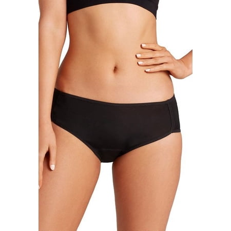 Love Luna Women's Love Luna Lace Trim Midi Brief Period Panty - Womens - Female, Small, Black