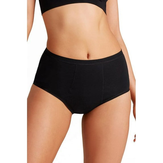 Love Luna Women's Love Luna Full Brief Overnight Period Panty - Womens - Female, Q3, Black