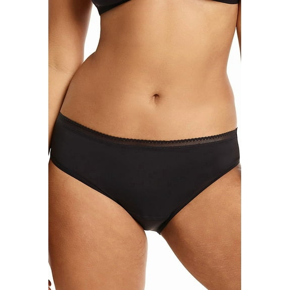 Love Luna Women's Love Luna Lady Leaks Everyday Midi Brief Panty - Womens - Female, Q2, Black
