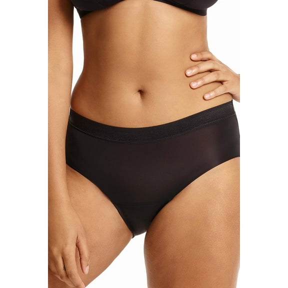 Love Luna Women's Love Luna Lady Leaks Midi Workout Brief Panty - Womens - Female, Medium, Black