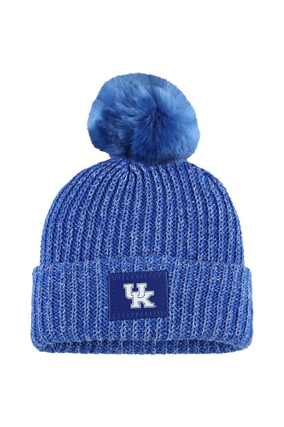 Women's Love Your Melon Royal Kentucky Wildcats Cuffed Knit Hat with Pom