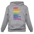 thumbnail image 1 of Women's Love is Love Gay Pride Hoodie - Empowering Quotes - LGBTQ Supportive Sweatshirt - Comfortable Rainbow Design - Medium Gray, 1 of 6