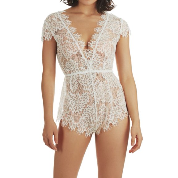 LoveMoi Women's Ava Lace Boyshort Romper with Sweetheart Neckline - Boys - Male