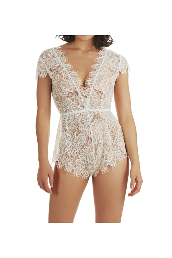 Women's Ava Lace Boyshort Romper with Sweetheart Neckline - Boys - Male