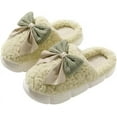 thumbnail image 1 of Women's Lovely Bowknot Comfortable Cotton Slippers for Indoor Home House Walking, 1 of 15